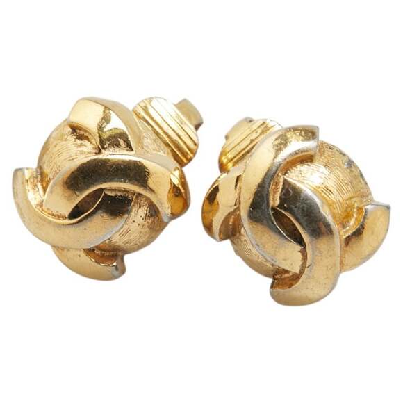 Chanel Cc Logo Clip-On Earrings Metal #208291C50B